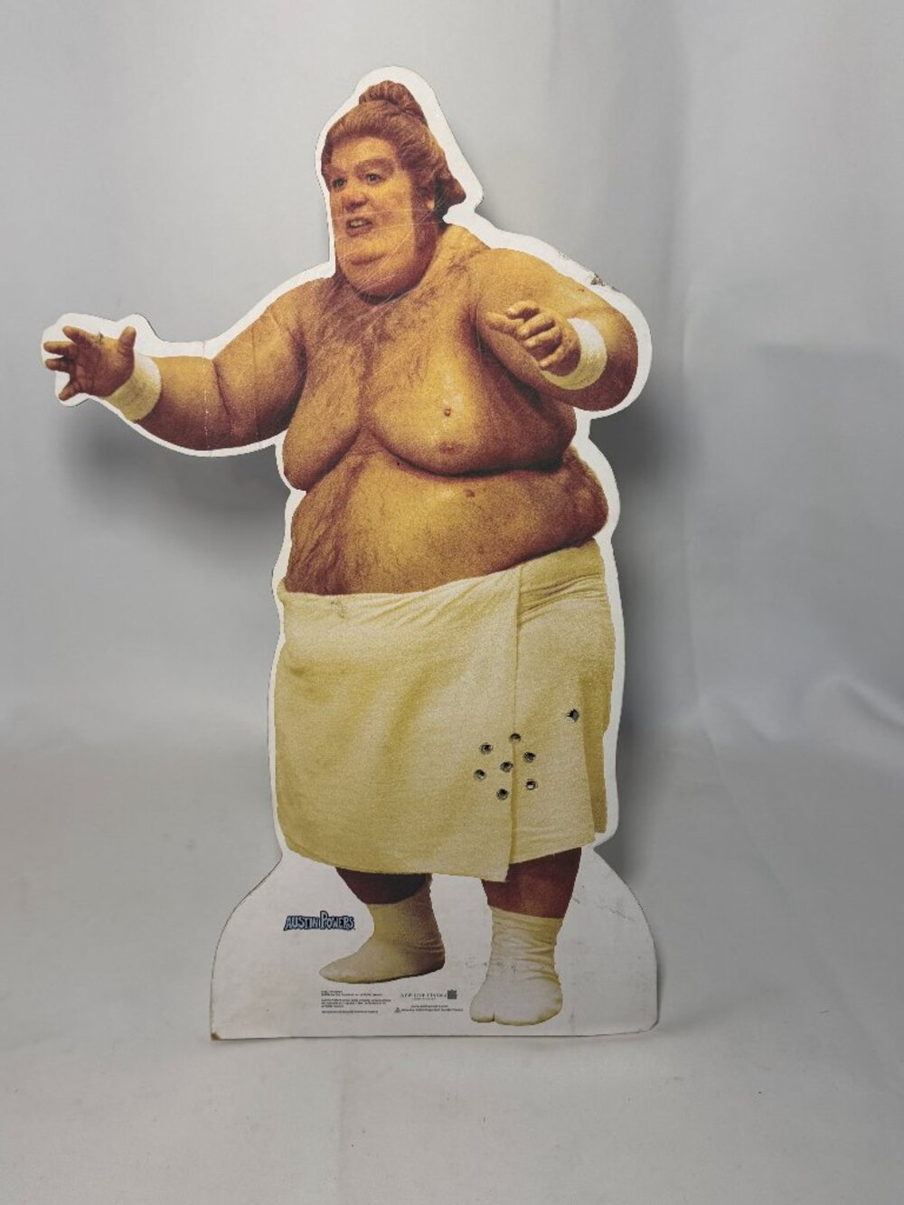 Rare Vtg 2002 Austin Powers Fat Bastard Talking 16" Mini Carboard Cutout Standee